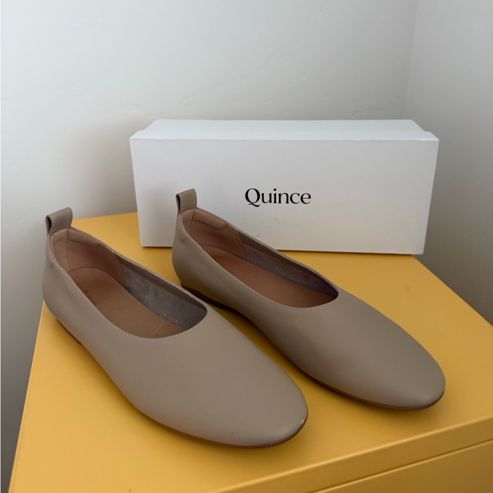 Quince Italian leather ballet flats